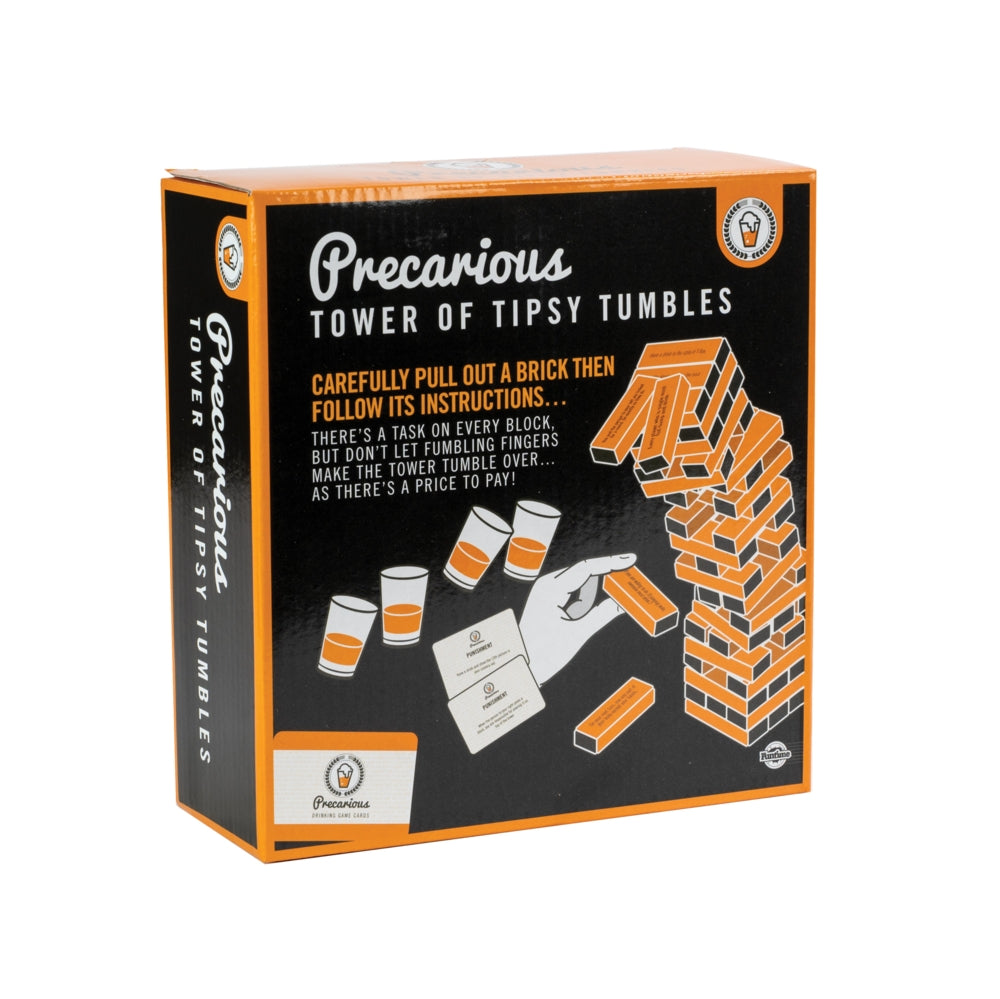 Precarious Tower of Tipsy Tumbles – Task on every block! NEW Drinking Game Jenga type game